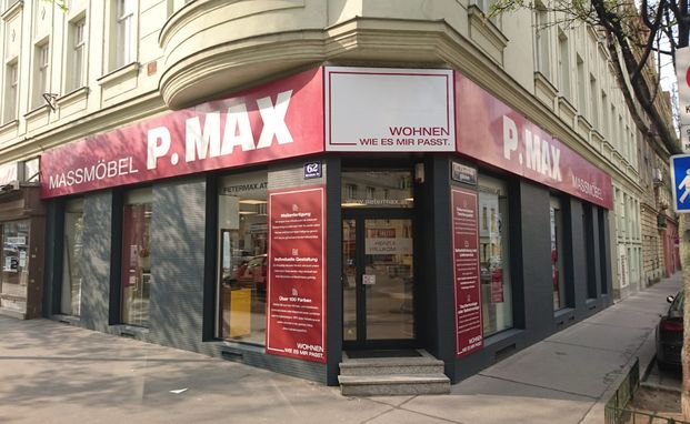 P.MAX Schaufenster 1150 Wien.