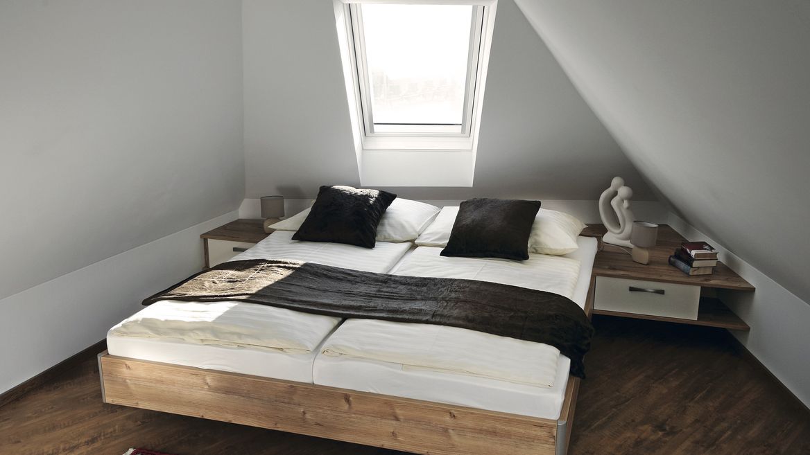 Schlafzimmer im Dachgeschoss.