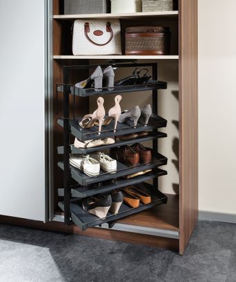 Drehbares Schuhregal